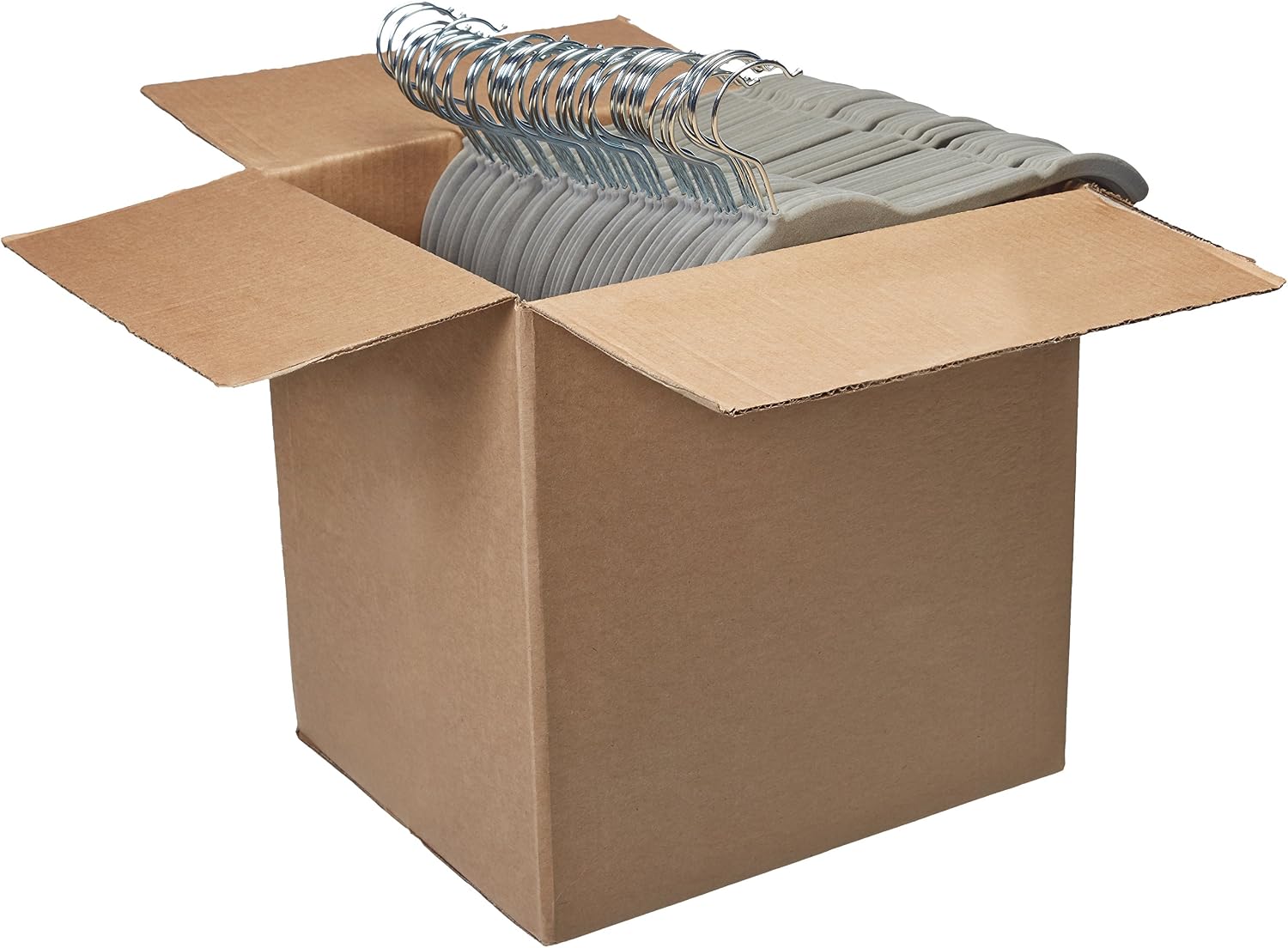Amazon Basics Velvet Shirt/Dress Hangers Pack of 100, Grey, 100 Pack - Image 4