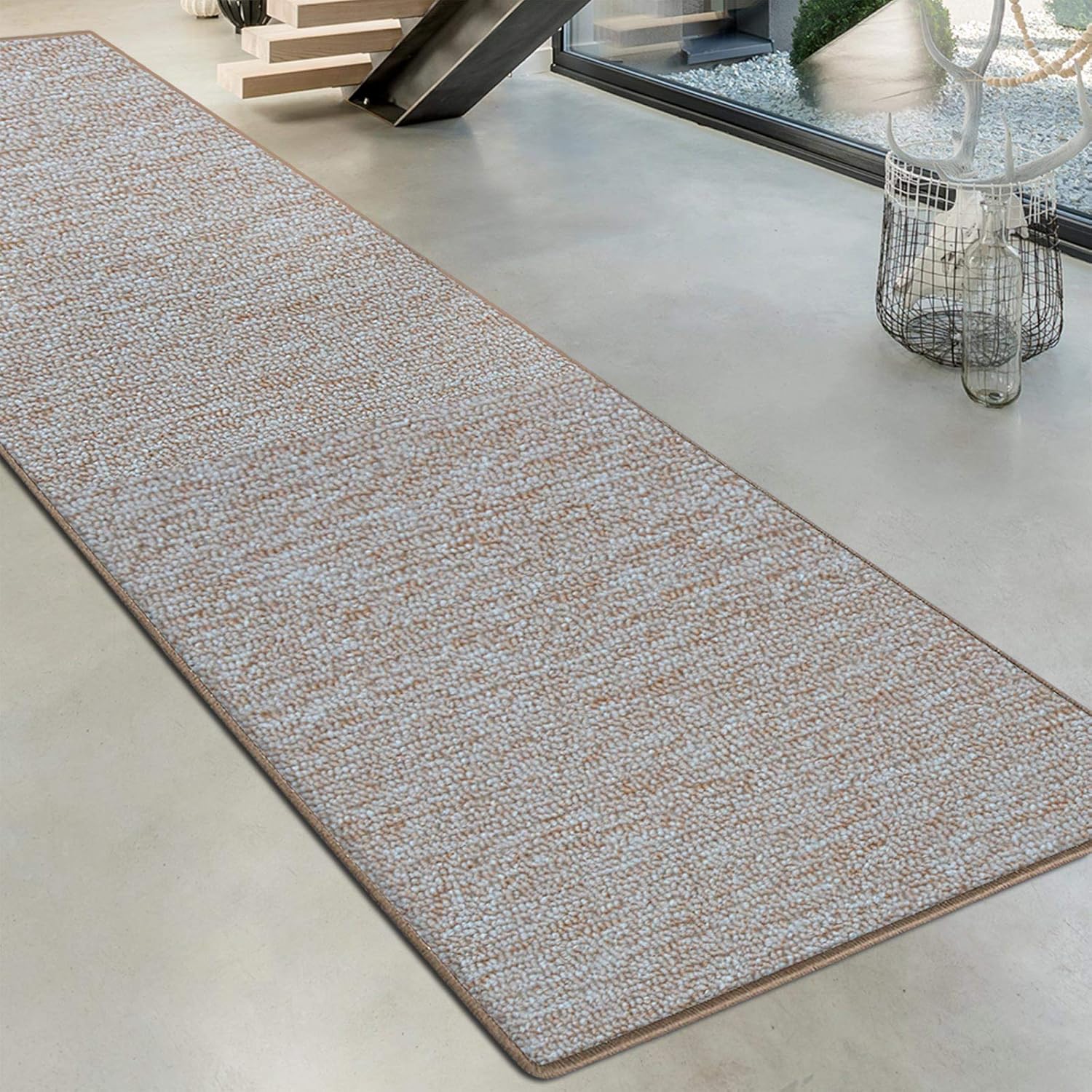 Gris Clair Descente De Lit Tapis Moderne Poils Longs Tapis