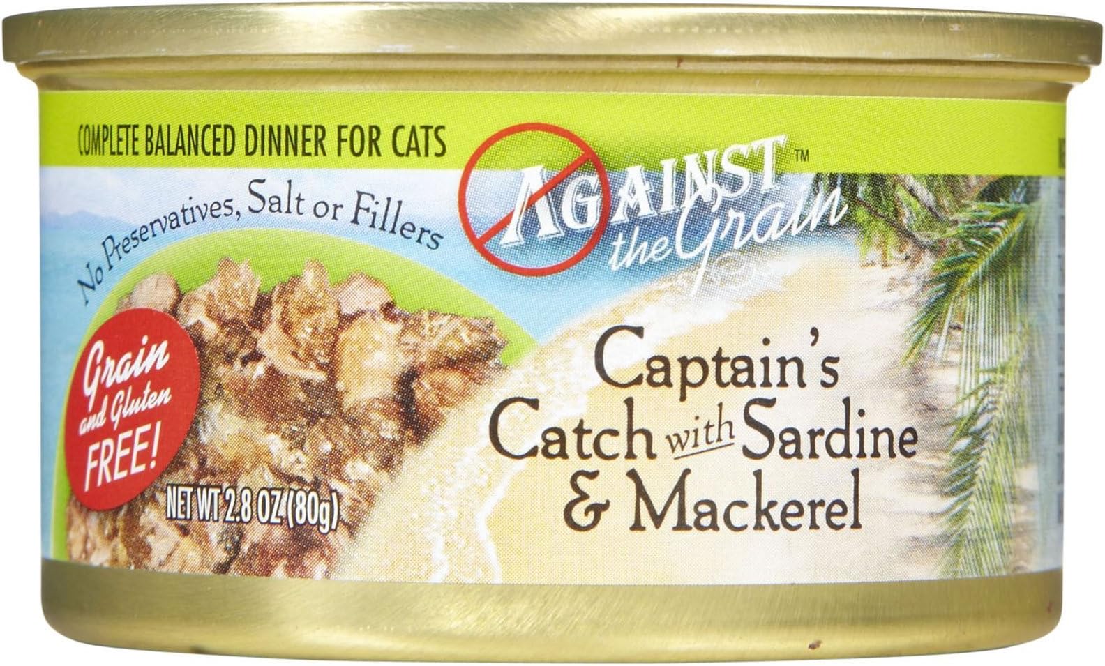 Against The Grain Captain's Catch Sardine & Mackerel - 24X2.8 Oz