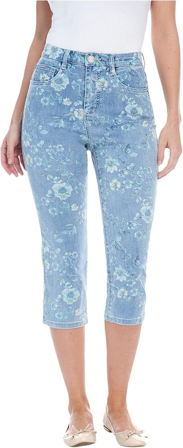 FDJ French Dressing Jeans Printed Denim Suzanne Capris in Denim at