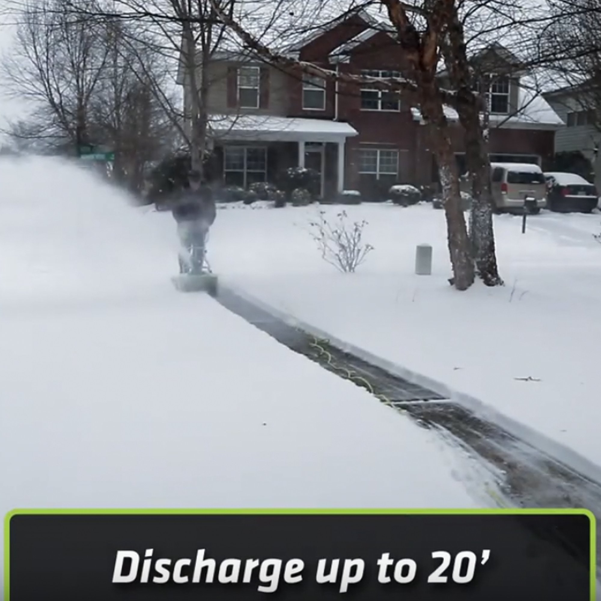 GreenWorks Amp Corded Snow Thrower with Light Kit - Image 4