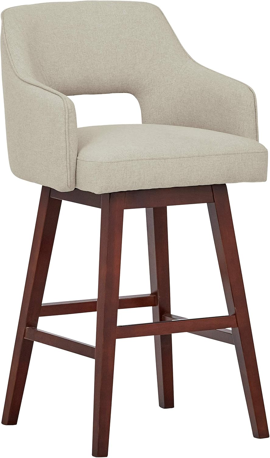 Best Rivet Malida Open Back Mid Century Bar Stool
