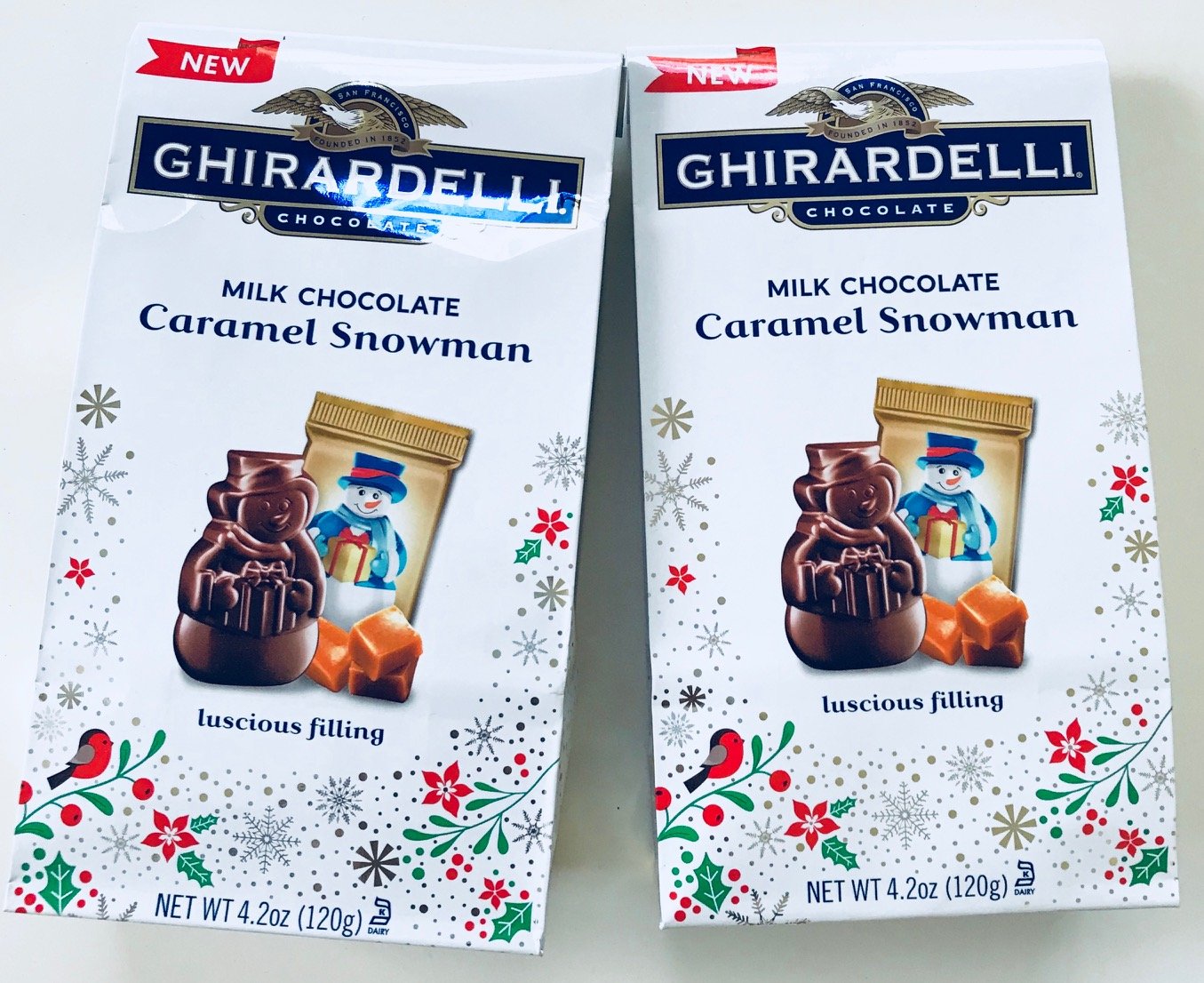 Ghirardelli Dark Chocolate Sea Salt Caramel Snowman Bag