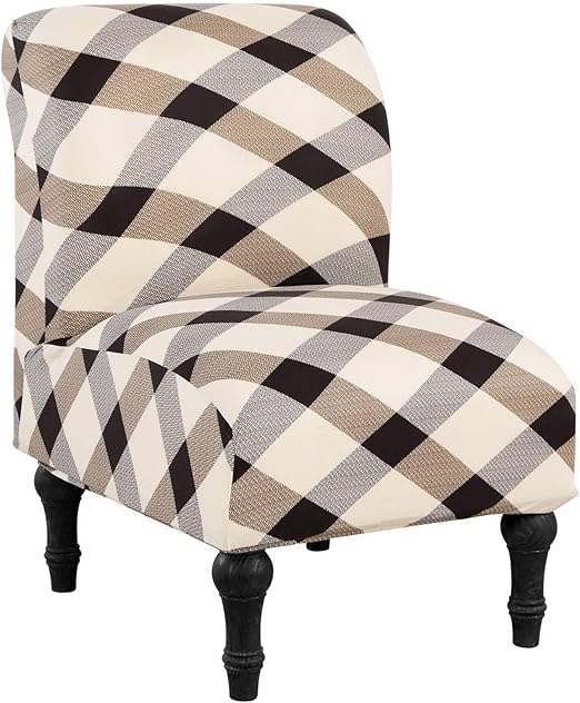 SearchI Armless Chair Cover Slipcover, Stretch Spandex