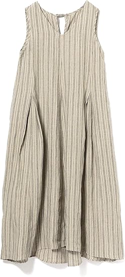 Amazon Co Jp ビーミング ライフストア By ビームス B Ming Life Store By Beams ワンピース B Ming By Beams ハードマンズ リネンワンピース ss レディース Stripe S 服 ファッション小物