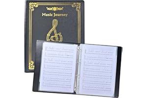 XMLINPER Sheet Music Folder, Choir Holder, Sheet Music Organizer, Sheet Music Binder, for Choir Singer, Stage Performance Letter Size Music Binder 40 Pages Capacity Writable Choir Folder (Black)