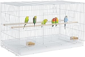 Yaheetech 30-inch Stackable Flight Bird Cages for Parakeets Cockatiels Conures Finches Budgies Lovebirds Canaries Small Birds