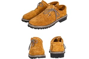 BAVARIA TRACHTEN Lederhosen Shoes Trachten Boots - Haferl Authentic German Shoe for Oktoberfest Outfit - Trachten Shoes - Oktoberfest Shoes - Real Leather - Dark Brown