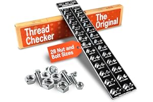 STUPID SIMPLE TOOLS The Original Identibolt Thread Checker, 28 Nut and Bolt Thread Checker, Bolt and Nut Identifier Gauge, Tight Tolerance, Industrial Grade Precision, Wall Mountable Design