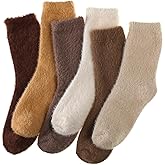 Geyoga 6 Pairs Fuzzy Socks for Women Cozy Fluffy Comfy Slipper Soft Socks Cute Winter Warm Sleeping Valentine's Day Gifts
