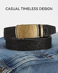 CHAOREN Mens Belt Leather Ratchet Belt
