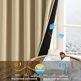 PONY DANCE 100% Blackout Thermal Curtain 52x54 Biscotti Beige 2 Panels view 5
