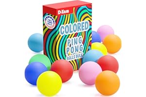 D-Xam Colored Ping Pong Balls - Colorful Table Tennis Ball for Games Arts Pong Balls 50 30 or 12 Pack for Party Pets School Activities Christmas Halloween Teachers Must Have
