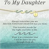 Btysun Gold Bracelets for Women Non Tarnish, Christmas Stocking Stuffers Initial Bracelets for Women Mom Gifts Wave Bracelet Grandma Graduation Gifts for Her 2026 Daughter Letter A-Z Birthday Jewelry