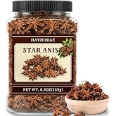 8.3oz Star Anise Whole, Dried Star Anise Spice for Cooking and Tea | Whole Star Anise Pods for Soups, Simmering, Baking, Seasoning Blends and Homemade Herbal Tea Recipes