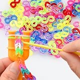 MAOQYE S Clips for Loom Bands 600 Multicoloured Plastic Craft Kit view 6
