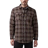 Buffalo David Bitton Men's Shirt Style Shacket Jacket, Charcoal, XX-Large