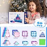 Xekel Magnetic Tiles 40 PCS 3D STEM Travel Set Frozen Toys 3+ Years view 3