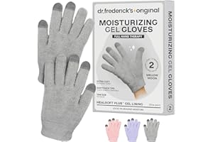 DR. FREDERICK'S ORIGINAL Dr. Frederick’s Original Moisturizing Gel Gloves – Deep Moisturizing and Fast Relief for Dry Hands – Touchscreen-Friendly – Mango Butter, Shea Butter, Jojoba, & Coconut Oil (Mellow Moon)