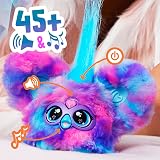 Furby Fur Kpop Princess Furblet Blue Keychain Clip Plush view 3