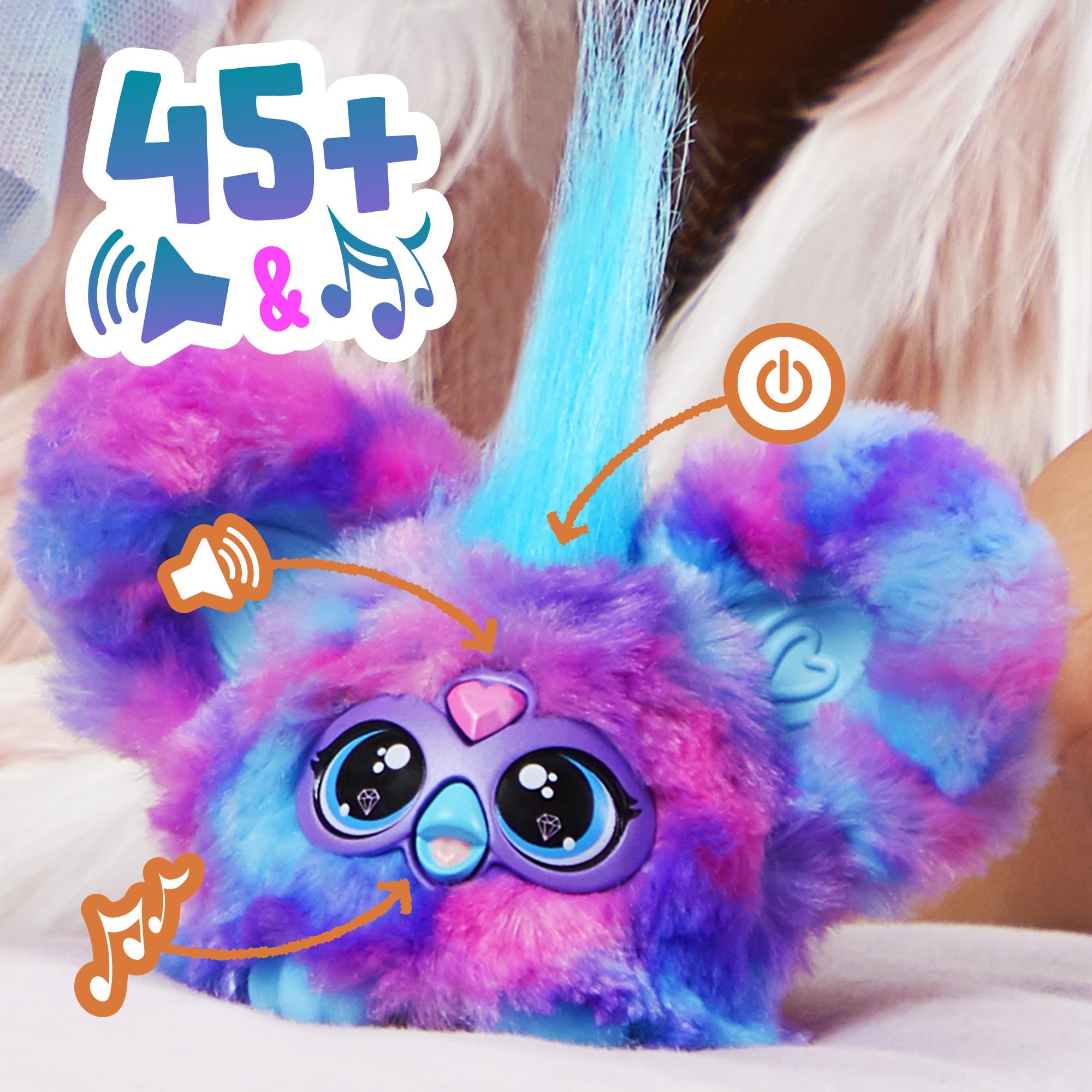 Furby Furblets 2-Pack, Mini Friends Luv-Lee & Mello-Nee, 45+ Sounds Each, Music & Furbish Phrases, Electronic Plush Toys, Red/Green & Purple/Blue, Back to School Gifts, Ages 6+ (Amazon Exclusive)