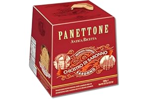 GOODSCIOUS Chiostro di Saronno Panettone Italian Cake - Traditional Italian Bread - Premium Gourmet Bread - Thanksgiving, Holiday Food Gift - Traditional Recipe Christmas Cake - Beautifully Wrapped in Card Box (Classico, 35.3oz)