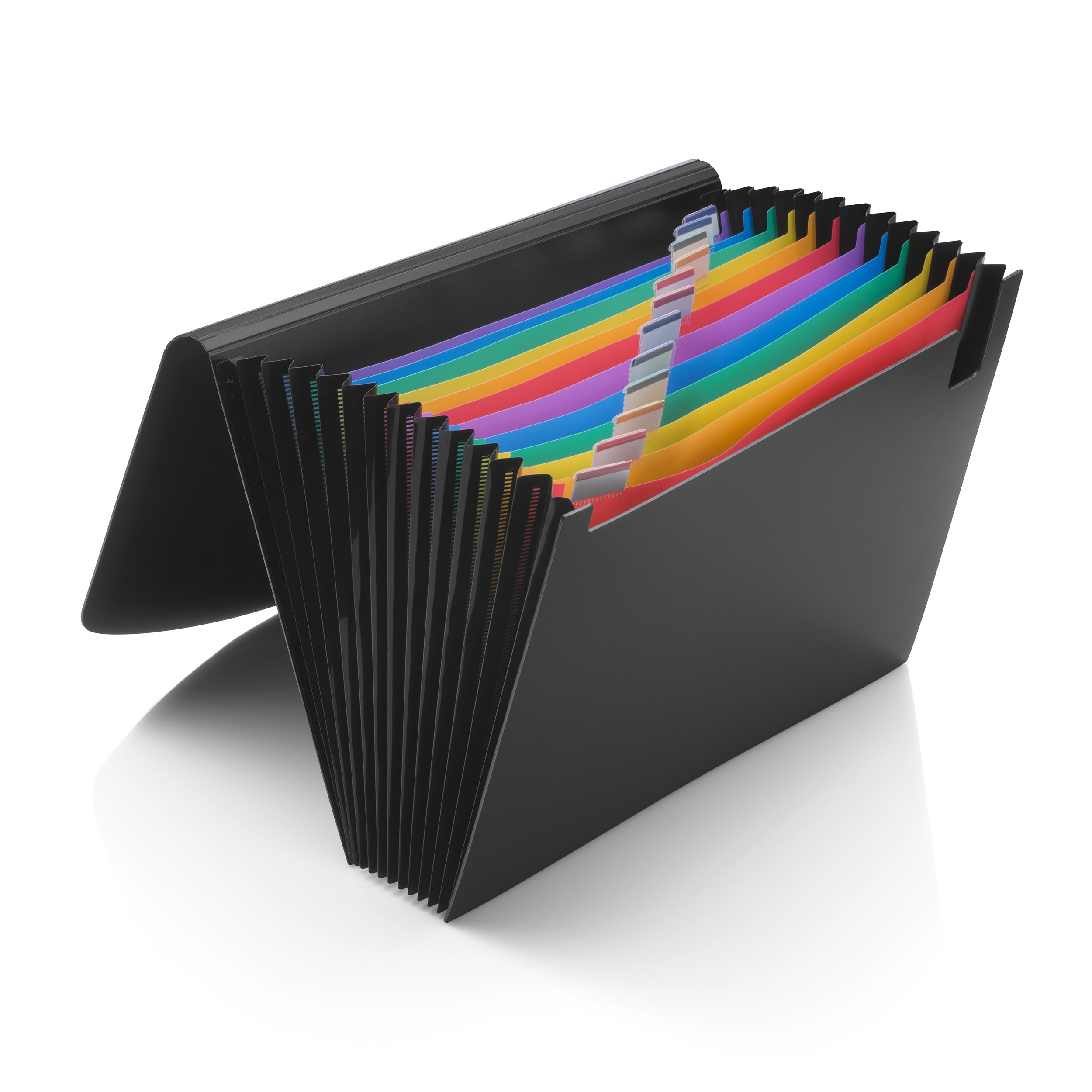 Redvers Office File Organiser - 13 Pocket Expanding Document Organisers - Filing Box for A4 Documents - Home Office, Desk Storage Expander w/Bonus File Folder