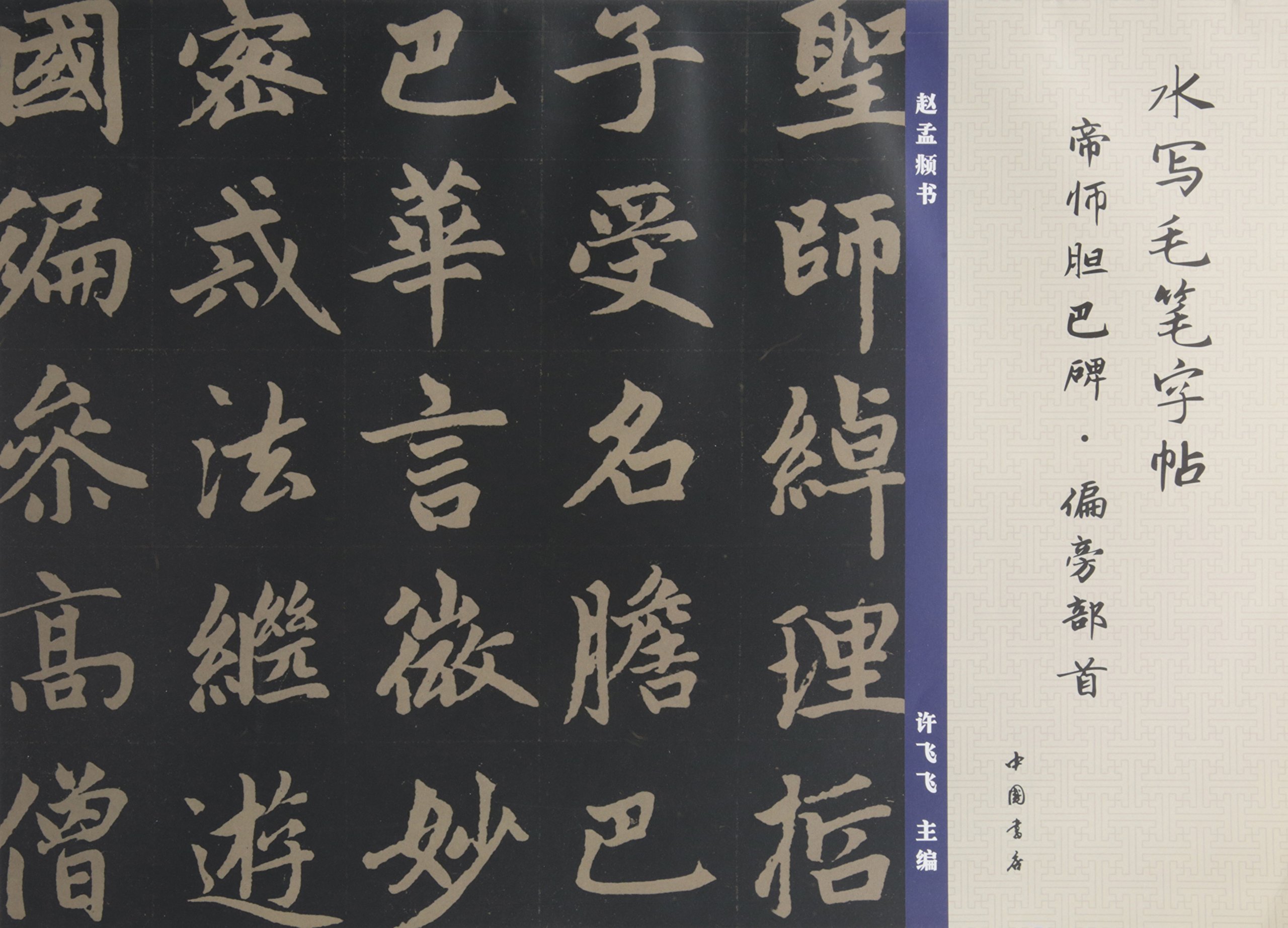 水写毛笔字帖 帝师胆巴碑 偏旁部首 许飞飞赵孟頫 Amazon Com Books