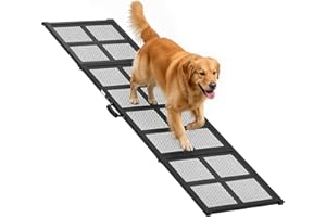 PawHut 75" Dog Car Ramp, Folding Dog Ramp with Anti-Slip Surface, Extra Long & Wide Pet Stairs for Large Pets to Get Into a C