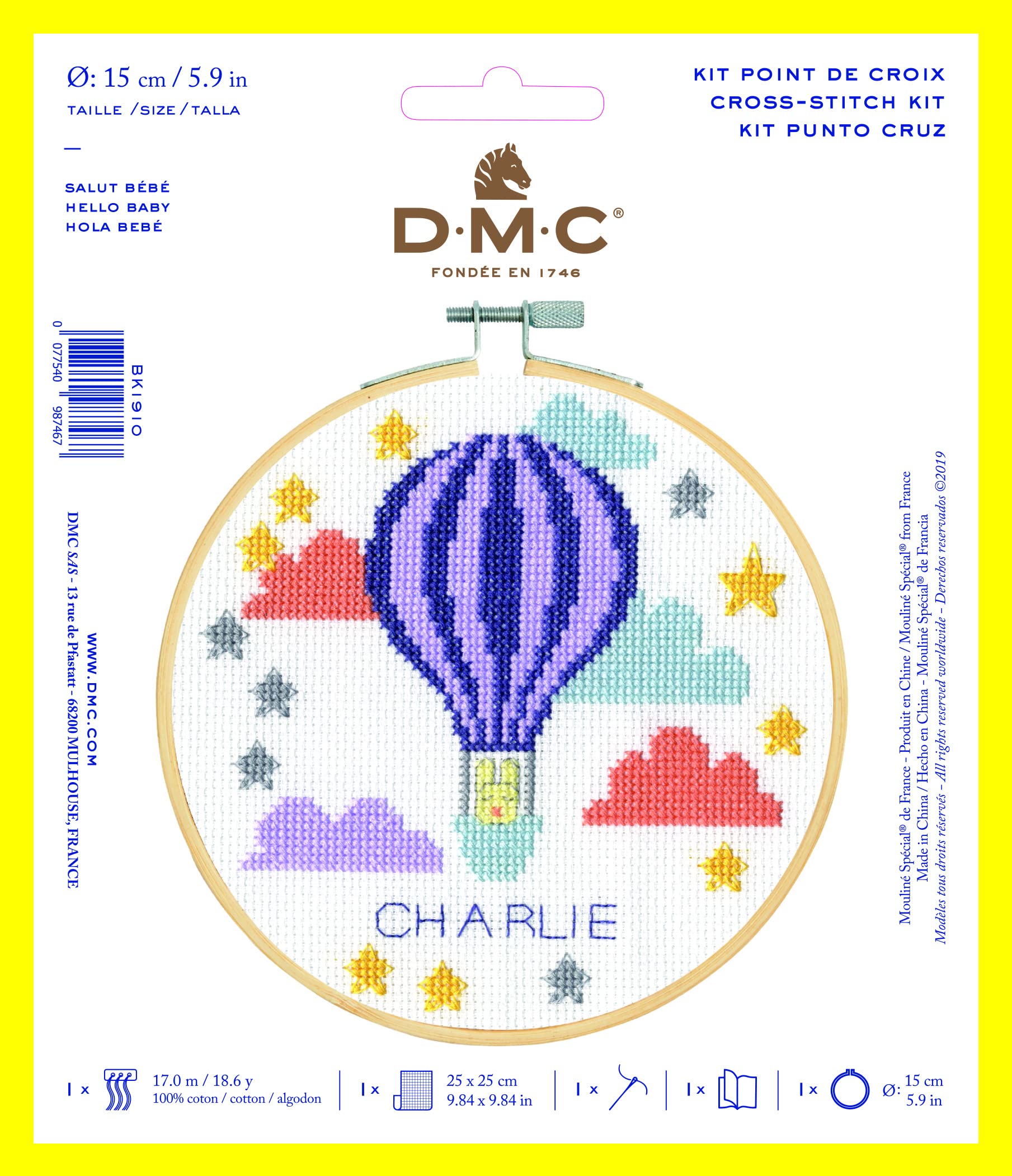 DMC Hello Baby Cross-Stitch Kit