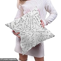 Lunarable Geometric Fabric by The Yard, Mixed Math