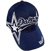 RMW Dallas City Navy Blue Fully Embroidered Hat Cap Cowboy Star Adult Men's Adjustable