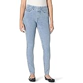 Amazon Essentials Women's Stretch Denim Mid-Rise Pull-On Travel-Friendly Flexible Jegging