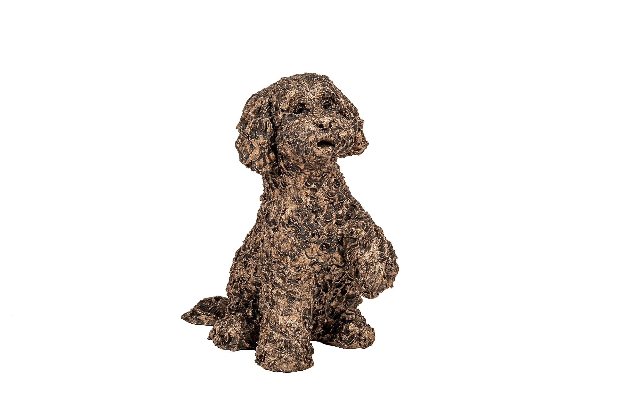 Mini Cockapoo Still Hungry Cold Cast Bronze Sculpture AT050