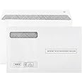 Tax Envelopes Designed for W2 Forms 4 Up Horizontal Format, Double-Window Self-Seal Security Envelopes, 25 Pack