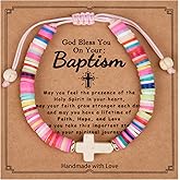 Veerady Cross Bracelet First Communion Baptism Confirmation Gift for Daughter Niece Granddaughter