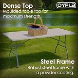 Oypla Heavy Duty Folding 6ft Trestle Table White - Garden Catering Table view 3