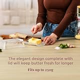 Kilner Butter Dish 250g Capacity - Durable Sodalime Glass BPA Free Dishwasher view 6