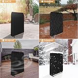 Dokon Garden Folding Reclining Chair Cover Waterproof Heavy Duty Black view 3
