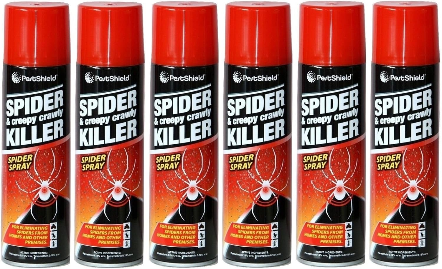 6 x Spider & Creepy Crawly Insect Killer spray 200ml by PAJEE