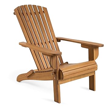 Amazon.de: VonHaus klappbarer Adirondack-Stuhl - Outdoor Gartenmöbel