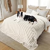 ZAKAPAWS Reversible Waterproof Sherpa Pet Blanket for Large Dogs &amp; Cats | 50"x60", Calming Plush, Washable Furniture Cover for Couch, Bed, Car Seat, Blocks Leaks, Stains &amp; Pet Fur