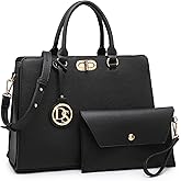 Dasein Women Handbags Purses Ladies Work Purse Satchel Tote Top Handle Shoulder Bags with Matching Clutch