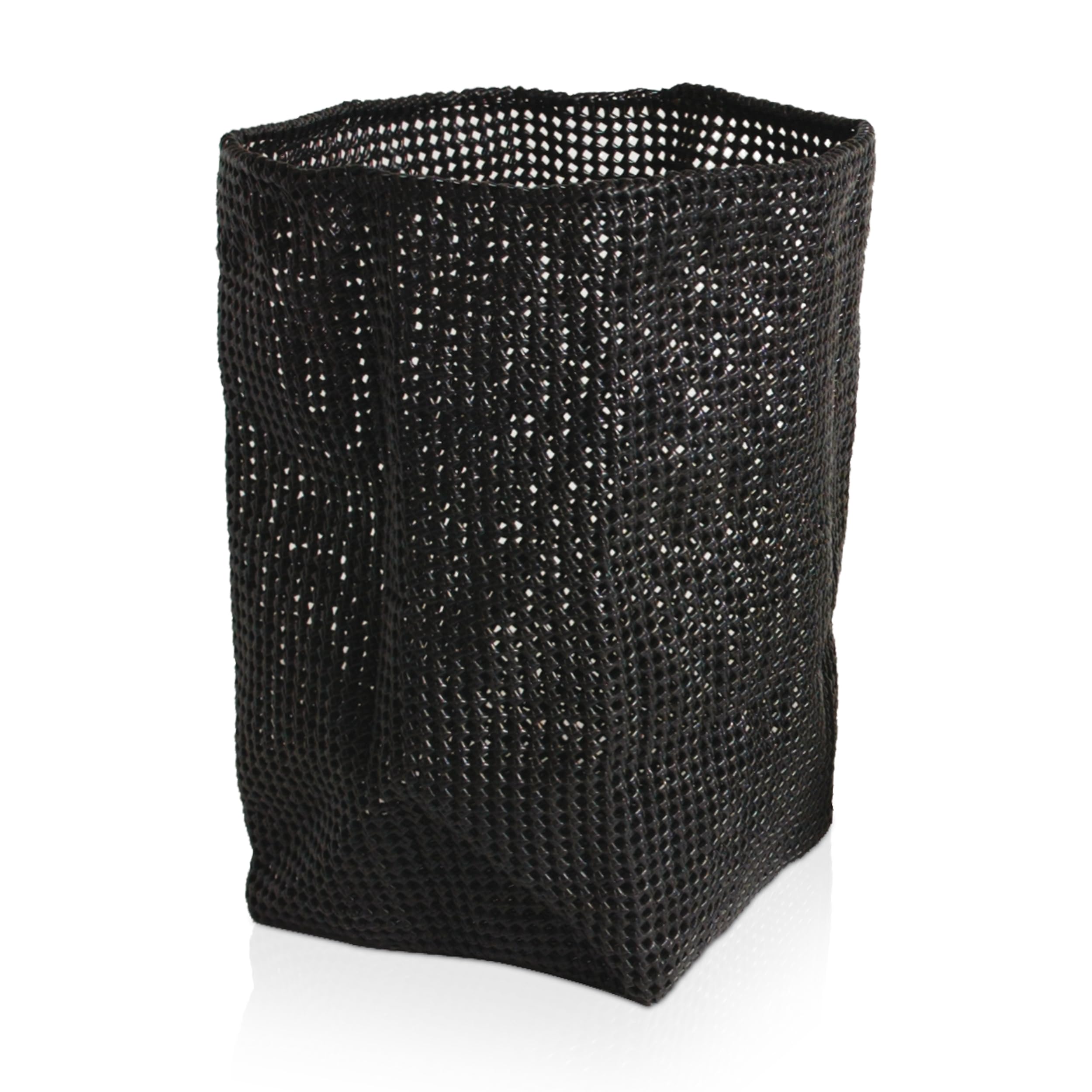 move Tube Large Basket 33 x 33 x 51 cm Made From Flexible Mesh, Black