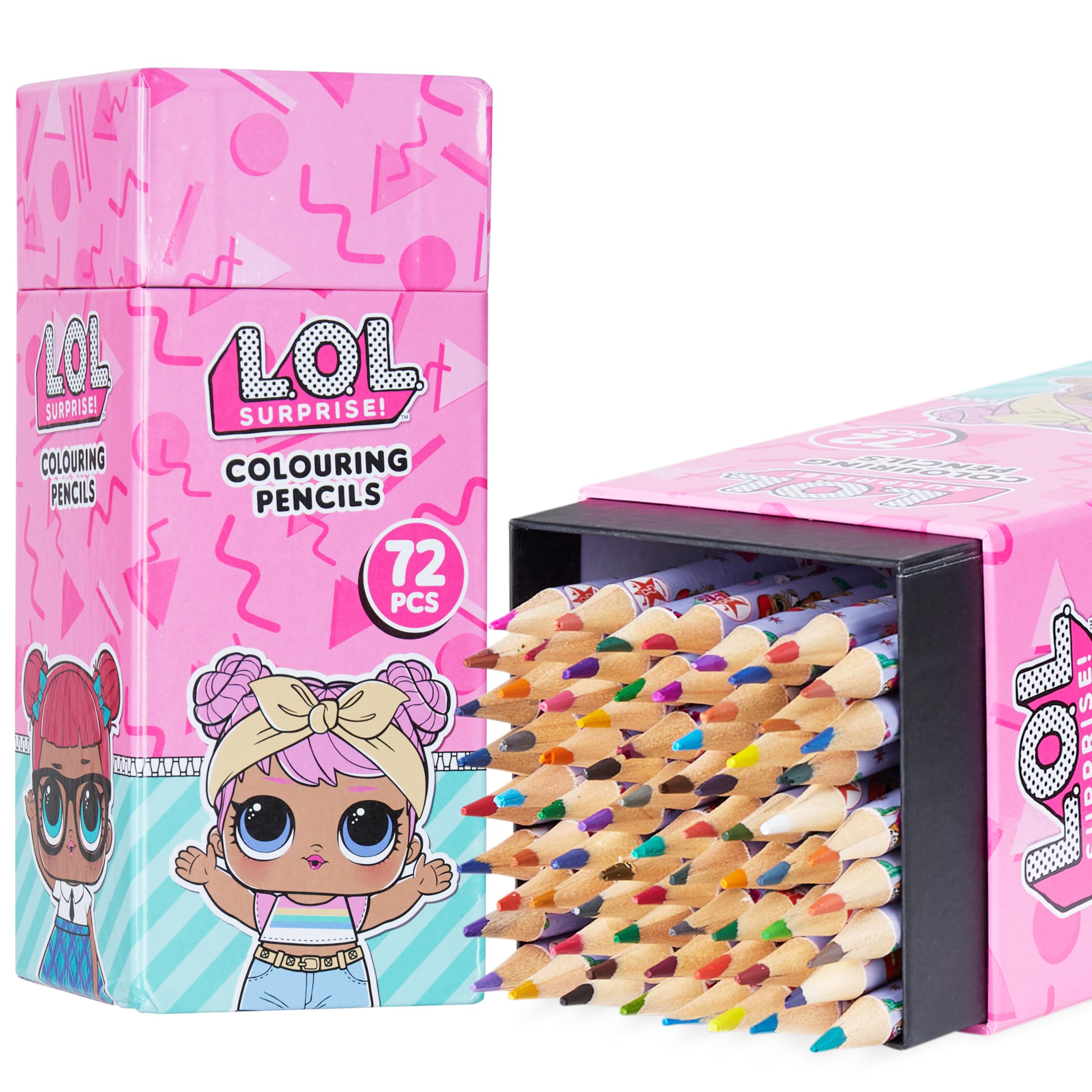 L.O.L. Surprise! Colouring Pencils for Kids 72 Pencils Colouring Box Assorted Colours Art Supplies Children Girls Gifts