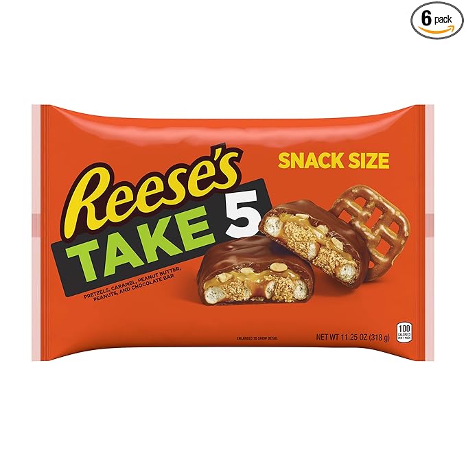 Amazon Com Take5 Snack Size Bars 11 25 Ounce Bag Pack Of 6 Chocolate Bars Grocery Gourmet Food