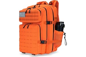 W WINTMING Military Tactical Backpack 45L/25L 3 Day Assault Pack Molle Daypack Hiking Backpack for Men and Women