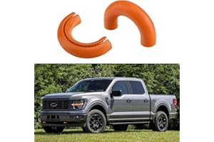 TECHPICCO Tow Hooks Covers for Ford F150 2004-2024 Bronco Base/Big Bend/Outer Banks 2021-2024 Compatible with Toyota Tundra Accessories 2017-2021 (Orange)