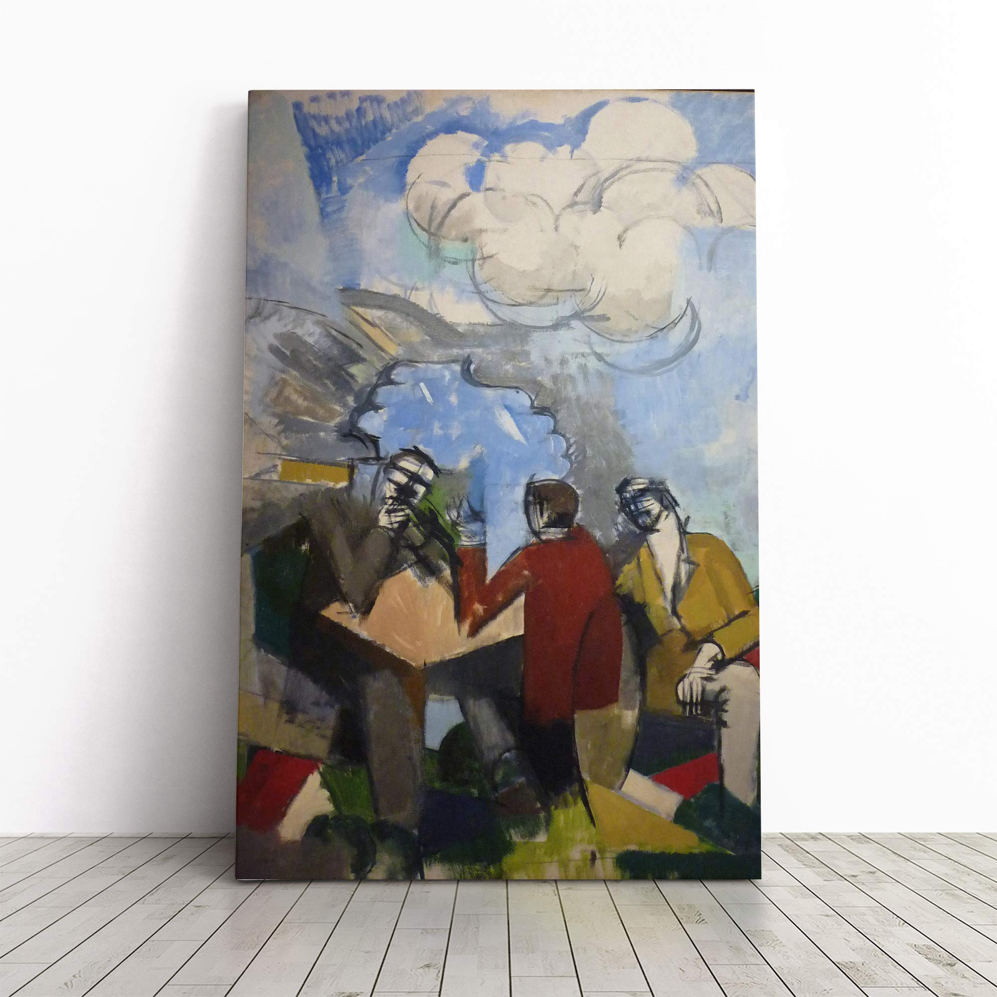 Roger de la Fresnaye Conquest of The Air Canvas Print | Gallery Wrapped 30mm Frame Wall Art | 20x14 inches | Ready to Hang | Modern Picture | Living Room Bedroom Lounge Office