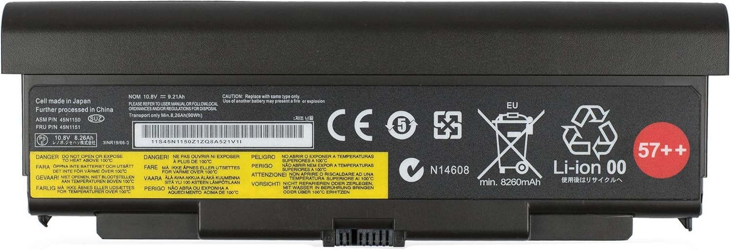 Yafda T440P 10.8V9210mAh New Laptop Battery for Lenovo ThinkPad T440P T540P W540 W541 L440 L540 45N1153 45N1152 45N1145 45N1163 45N1162 45N1151 45n1144 45n1145 57++ 57 57+ 9-Cell